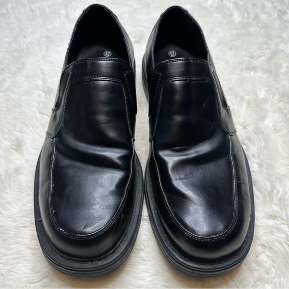 Protocol Slip-On Loafers with Rounded Toe and Durable Sole Black Size 12 - Picture 1 of 16